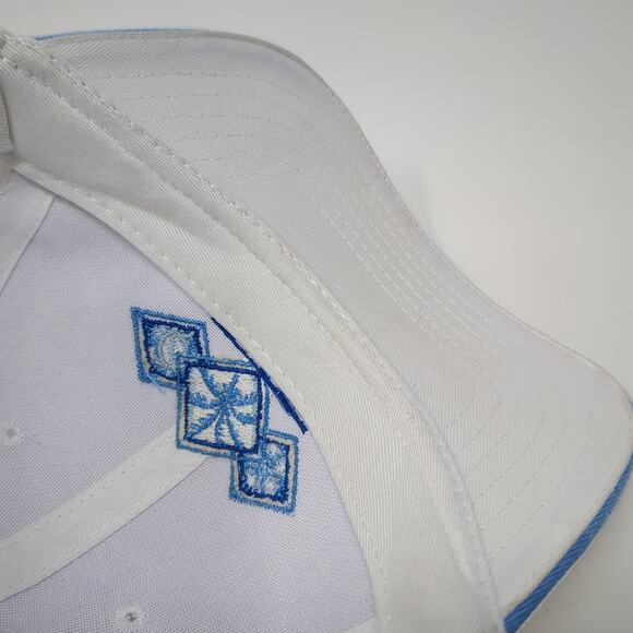 Hawaii Strapback Baseball Cap White One Size Adjustable Embroidered Surfware - Picture 7 of 8